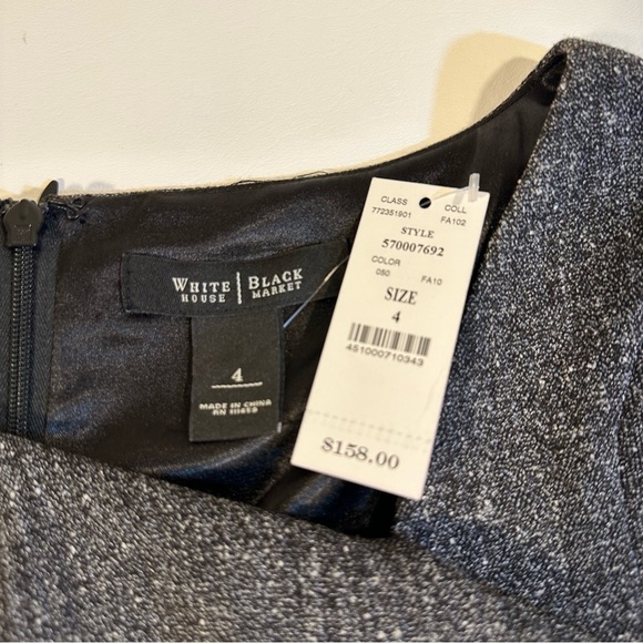 White House Black Market Gray Mini Dress - Picture 7 of 8